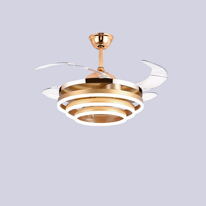 Diff 42" Hugger Ceiling Fan Chandelier with Remote-DF5028