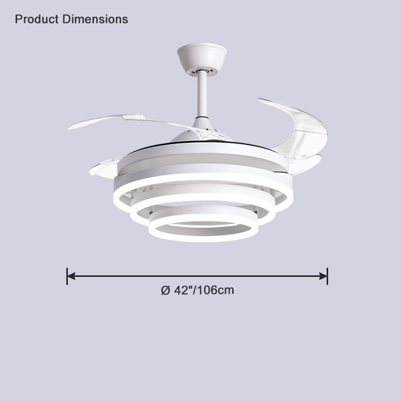 Diff 42" Hugger Ceiling Fan Chandelier with Remote-DF5028