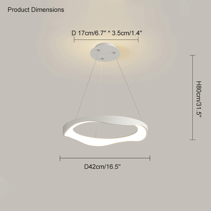 Diff Wavy Circular Led Chandelier-DF2028