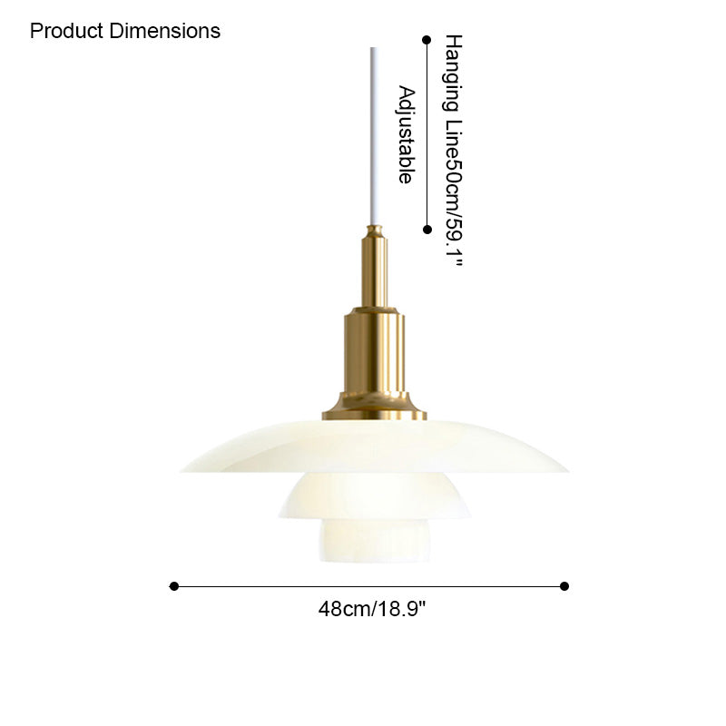 Diff Danish Designer Milk Glass Pendant Lamp-DF2116