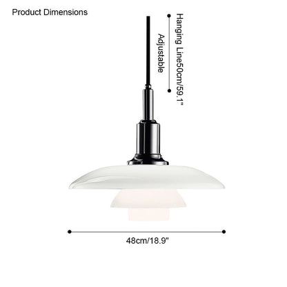 Diff Danish Designer Milk Glass Pendant Lamp-DF2116