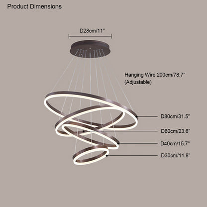Diff Tiered Ring Chandelier-DF2159