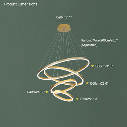 Diff Tiered Ring Chandelier-DF2159