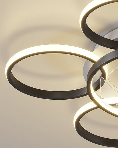 Diff Low Profile Ceiling Fan Chandelier with Remote-DF5050
