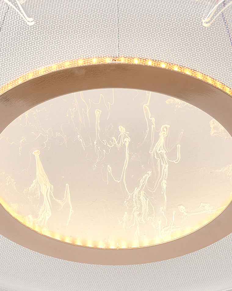 Diff Champagne Gold Acrylic Flower Chandelier-DF2275