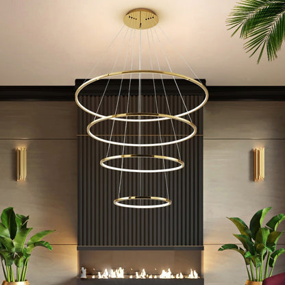 Diff Large Tiered Ring Foyer Chandelier-DF2160