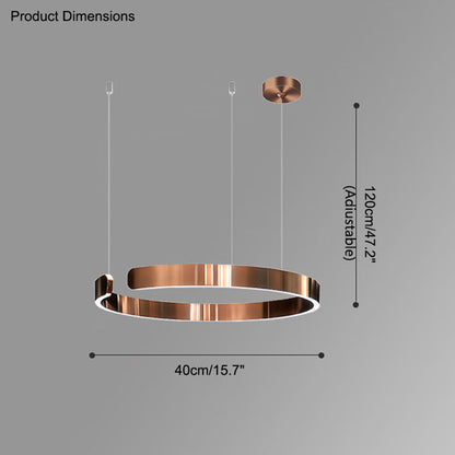 Diff Black/Gold Ring Led Chandelier-DF2009