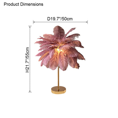 Diff Tree Feather Table Lamp-DF8037