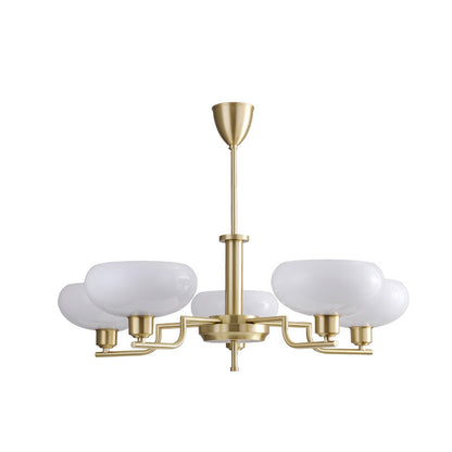 Diff 1920s Milk Glass Chandelier-DF2301