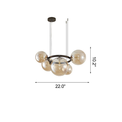 Diff Colored Glass Ball Chandelier-DF2253