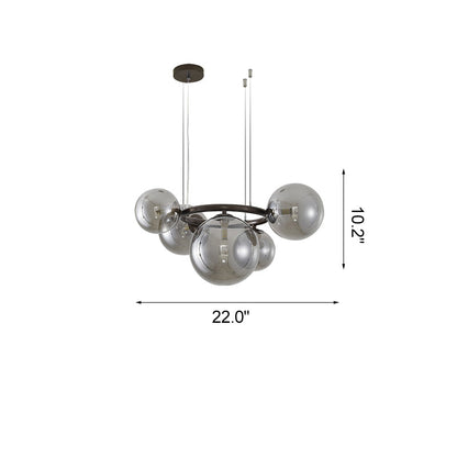 Diff Colored Glass Ball Chandelier-DF2253