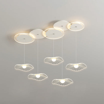 Diff Lotus Flower Staggered Chandelier-DF2212