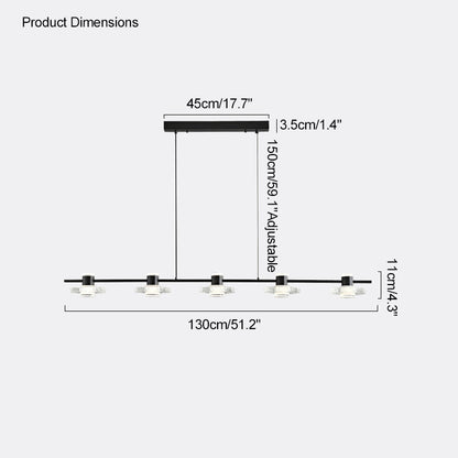 Diff Black Linear Chandelier-DF2222