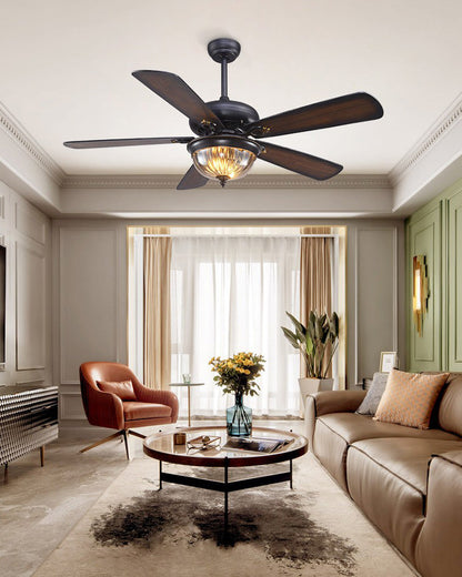 Diff 42"&52" Modern Farmhouse Wood Ceiling Fan with Light-DF5011