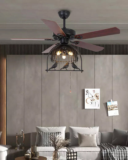 Diff 52" Reversible Cage Ceiling Fan Chandelier-DF5022