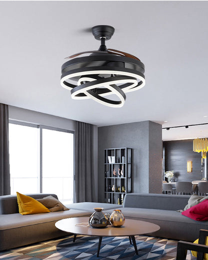 Diff 42" Hugger Ceiling Fan Chandelier with Remote-DF5028