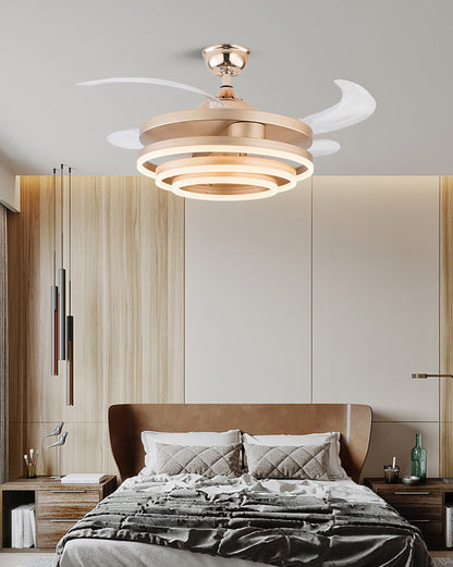 Diff 42" Hugger Ceiling Fan Chandelier with Remote-DF5028