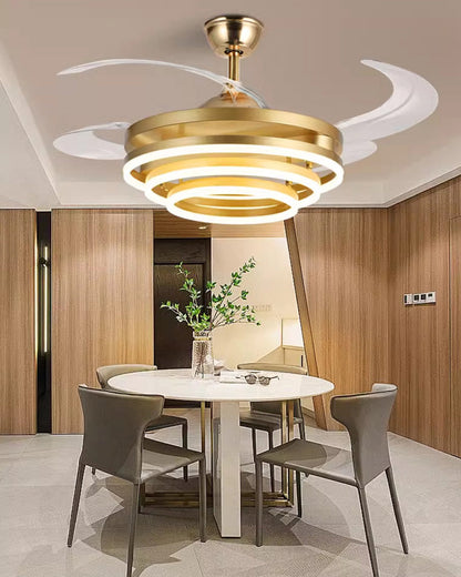 Diff 42" Hugger Ceiling Fan Chandelier with Remote-DF5028