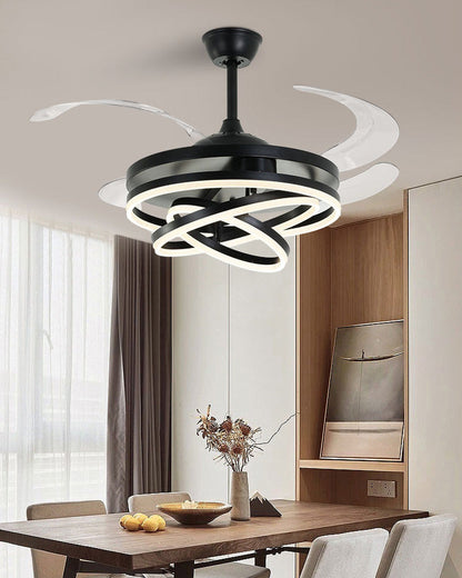 Diff 42" Hugger Ceiling Fan Chandelier with Remote-DF5028