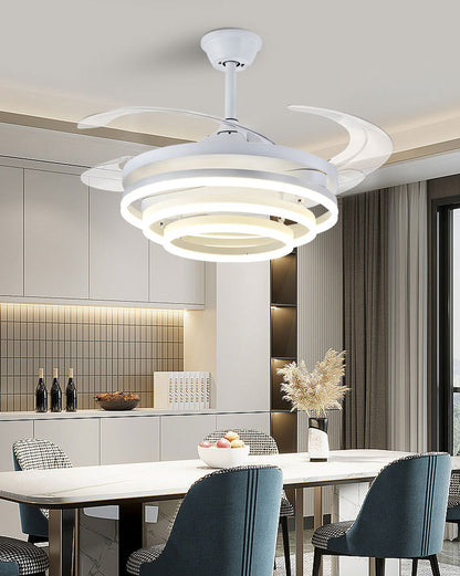 Diff 42" Hugger Ceiling Fan Chandelier with Remote-DF5028