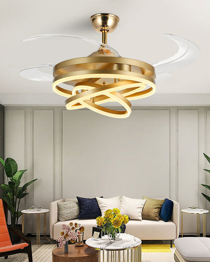 Diff 42" Hugger Ceiling Fan Chandelier with Remote-DF5028