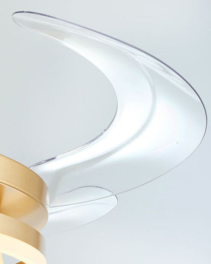 Diff 42" Hugger Ceiling Fan Chandelier with Remote-DF5028