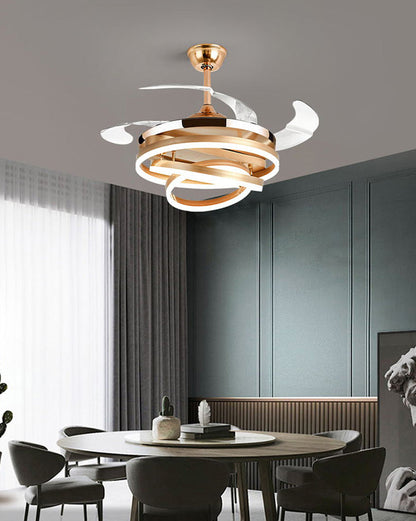 Diff 42" Hugger Ceiling Fan Chandelier with Remote-DF5028
