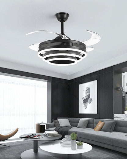 Diff 42" Hugger Ceiling Fan Chandelier with Remote-DF5028