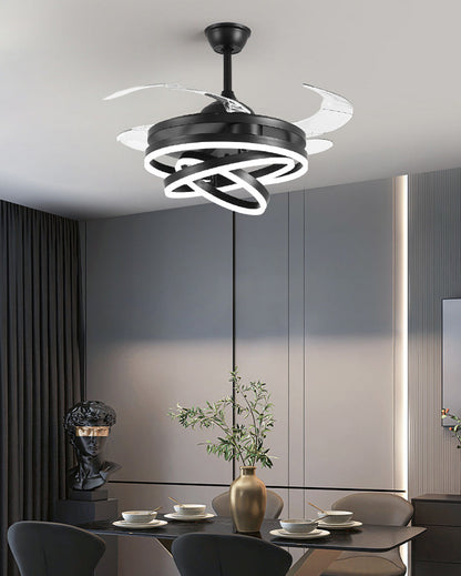 Diff 42" Hugger Ceiling Fan Chandelier with Remote-DF5028
