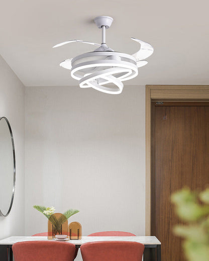 Diff 42" Hugger Ceiling Fan Chandelier with Remote-DF5028
