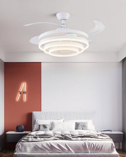 Diff 42" Hugger Ceiling Fan Chandelier with Remote-DF5028
