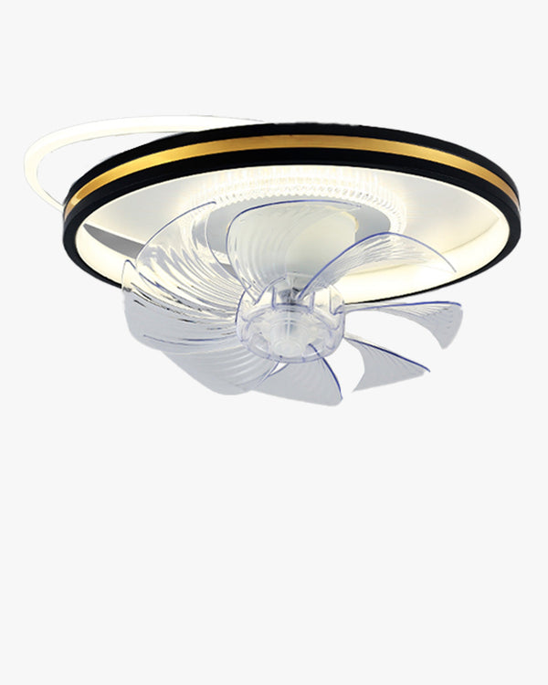 Diff Remote Oscillating Small Flush Mount Ceiling Fan with Dimmable Light-DF5039