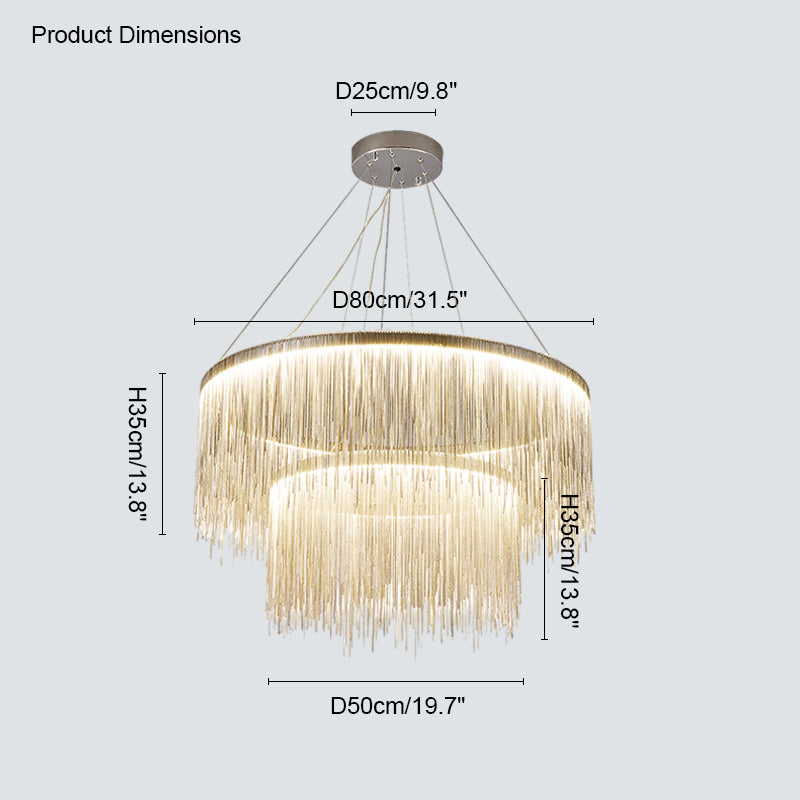 Diff Tassel Round/Linear Chandelier-DF2062