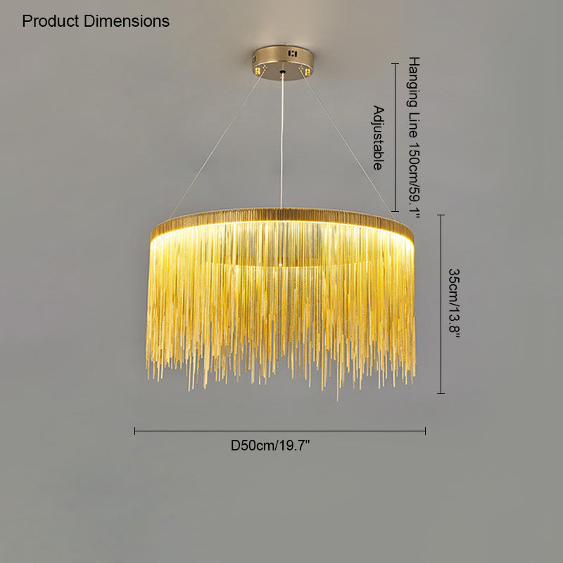 Diff Tassel Round/Linear Chandelier-DF2062
