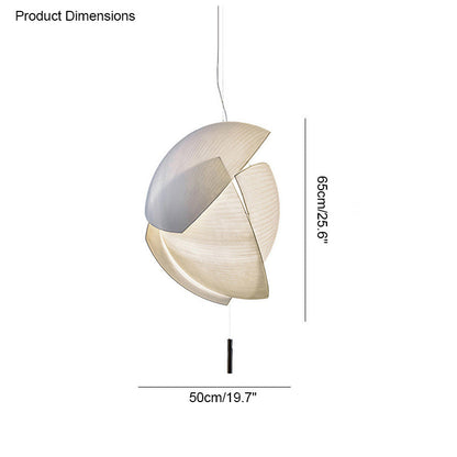 Diff Asymmetrical Rice Paper Pendant Light-DF2056