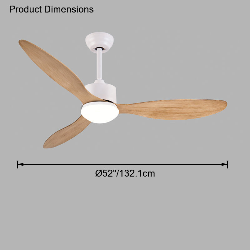 Diff 52" Quiet Low profile Ceiling Fan with Dimmable Light-DF5006