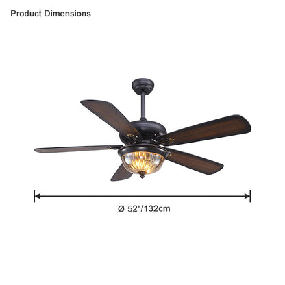 Diff 42"&52" Modern Farmhouse Wood Ceiling Fan with Light-DF5011
