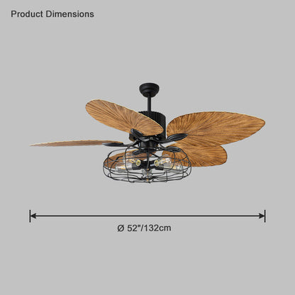 Diff 52" Industrial Tropical Ceiling Fan Chandelier-DF5021