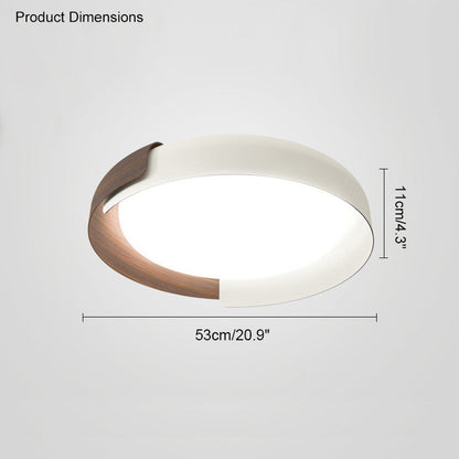 Diff Walnut Grain Round Ceiling Light-DF1018