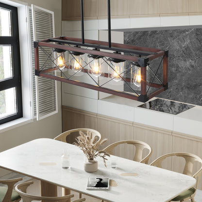 5-Light Retro Farmhouse Chandelier -DG2005