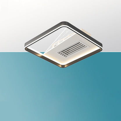 Diff Bladeless Flush Mount Ceiling Fan with Remote-DF5057
