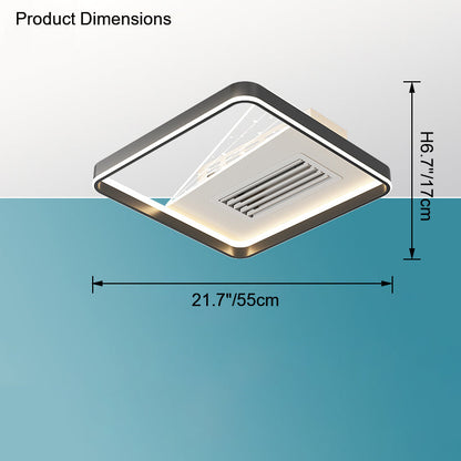 Diff Bladeless Flush Mount Ceiling Fan with Remote-DF5057