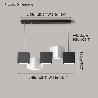 Diff Cube Linear Pendant Light-DF2013