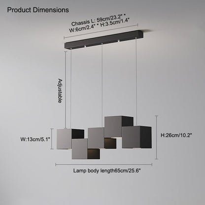 Diff Cube Linear Pendant Light-DF2013