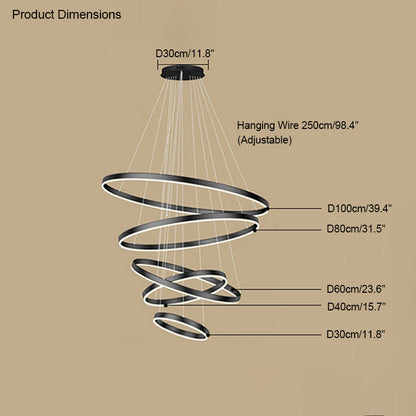 Diff Tiered Ring Chandelier-DF2159
