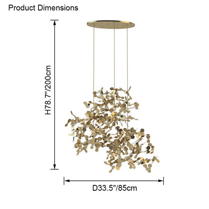 Diff Argent/Gold Cloud Multi Pendant Chandelier-DF2042