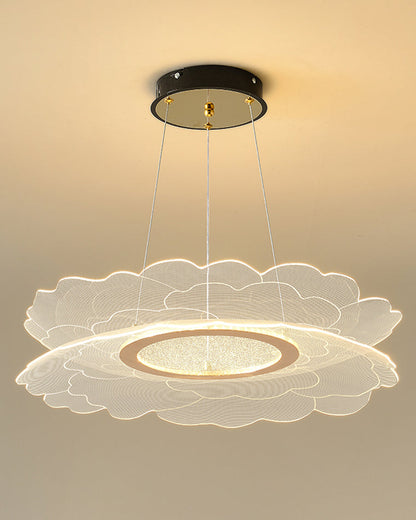 Diff Champagne Gold Acrylic Flower Chandelier-DF2275