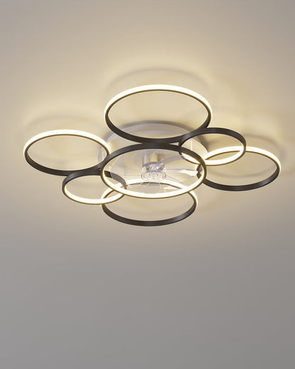 Diff Low Profile Ceiling Fan Chandelier with Remote-DF5050