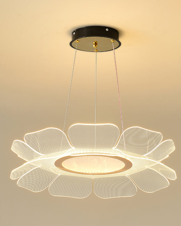 Diff Champagne Gold Acrylic Flower Chandelier-DF2275