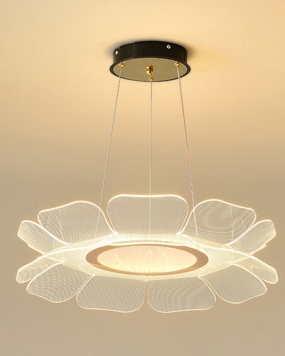Diff Champagne Gold Acrylic Flower Chandelier-DF2275